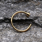 Detail View 2 of Gold PVD Basic Nose Hoop Ring