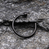 Detail View 2 of Colorline Basic Nose Hoop Ring-Black