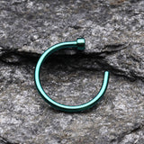 Detail View 2 of Colorline Basic Nose Hoop Ring-Green