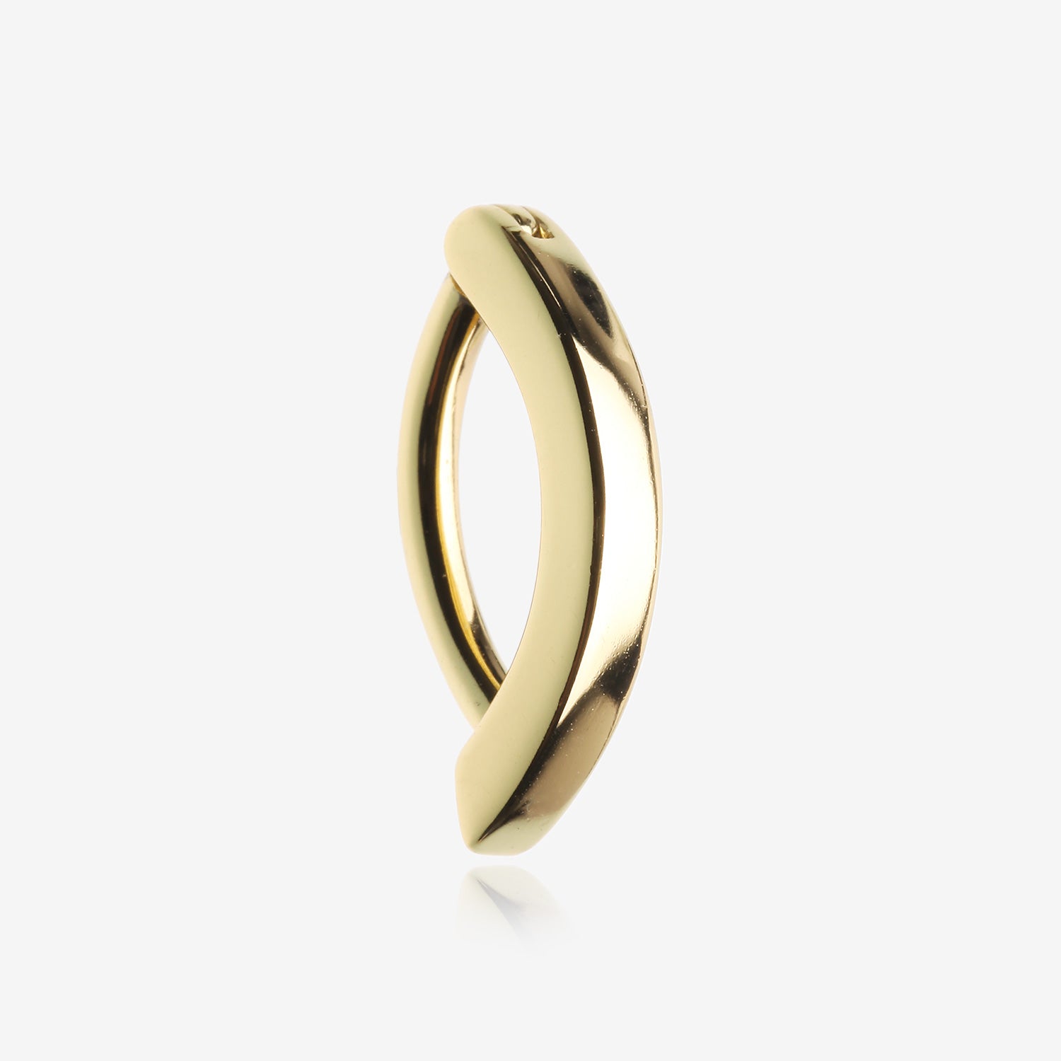 Golden Sterling Silver Minimalist Curved Bar Clicker