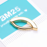 Detail View 4 of Golden Sterling Silver Minimalist Curved Bar Clicker