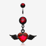 Dark Love Angel Belly Button Ring