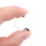 Detail View 3 of Sparkle Heart Gem Dangle Bio-Flex Pregnancy Belly Button Ring-Red