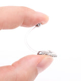 Detail View 3 of Baby Feet Sparkle Dangle Bio-Flex Pregnancy Belly Button Ring-Clear Gem