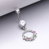 Detail View 2 of Sparkle Chic Flower Wreath Belly Button Ring