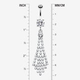 Detail View 1 of Chandelier Sparkle Belly Ring-Clear Gem