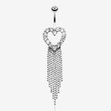 Heart Sparkle Showers Belly Button Ring