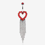 Heart Sparkle Showers Belly Button Ring