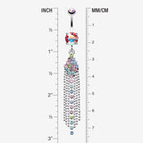 Detail View 1 of Sparkle Showers Belly Button Ring-Aurora Borealis