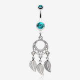 Petit Heart Hoop Dream Catcher Belly Ring