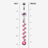 Detail View 1 of Journey Tier Sparkle Belly Ring-Light Pink