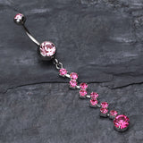Detail View 2 of Journey Tier Sparkle Belly Ring-Light Pink