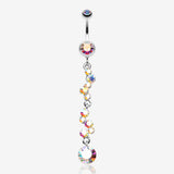 Crystal Journey Swirl Belly Ring-Aurora Borealis