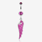 Jeweled Angel Wing Sparkle Belly Ring