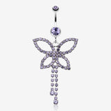 Classic Butterfly Sparkle Belly Ring