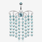 Sparkling Curtain Chandelier Belly Ring