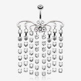 Sparkling Curtain Chandelier Belly Ring