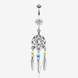 Classic Beaded Dreamcatcher Belly Button Ring