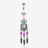 Guardian Owl Dreamcatcher Belly Button Ring