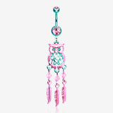 Colorline Guardian Owl Dreamcatcher Belly Button Ring