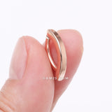 Detail View 2 of Rose Gold Classic Minimalist Steel Curved Bar Clicker