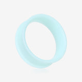 A Pair of Ultra Flexible Pastel Mint Silicone Double Flared Tunnel Plug