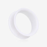 A Pair of Ultra Flexible White Silicone Double Flared Tunnel Plug
