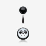 Panda Face Acrylic Logo Belly Button Ring