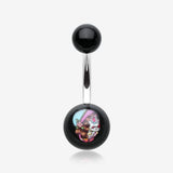 Day of the Dead Lady Acrylic Logo Belly Button Ring*