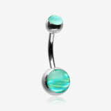 Iridescent Holographic Sparkle Belly Button Ring