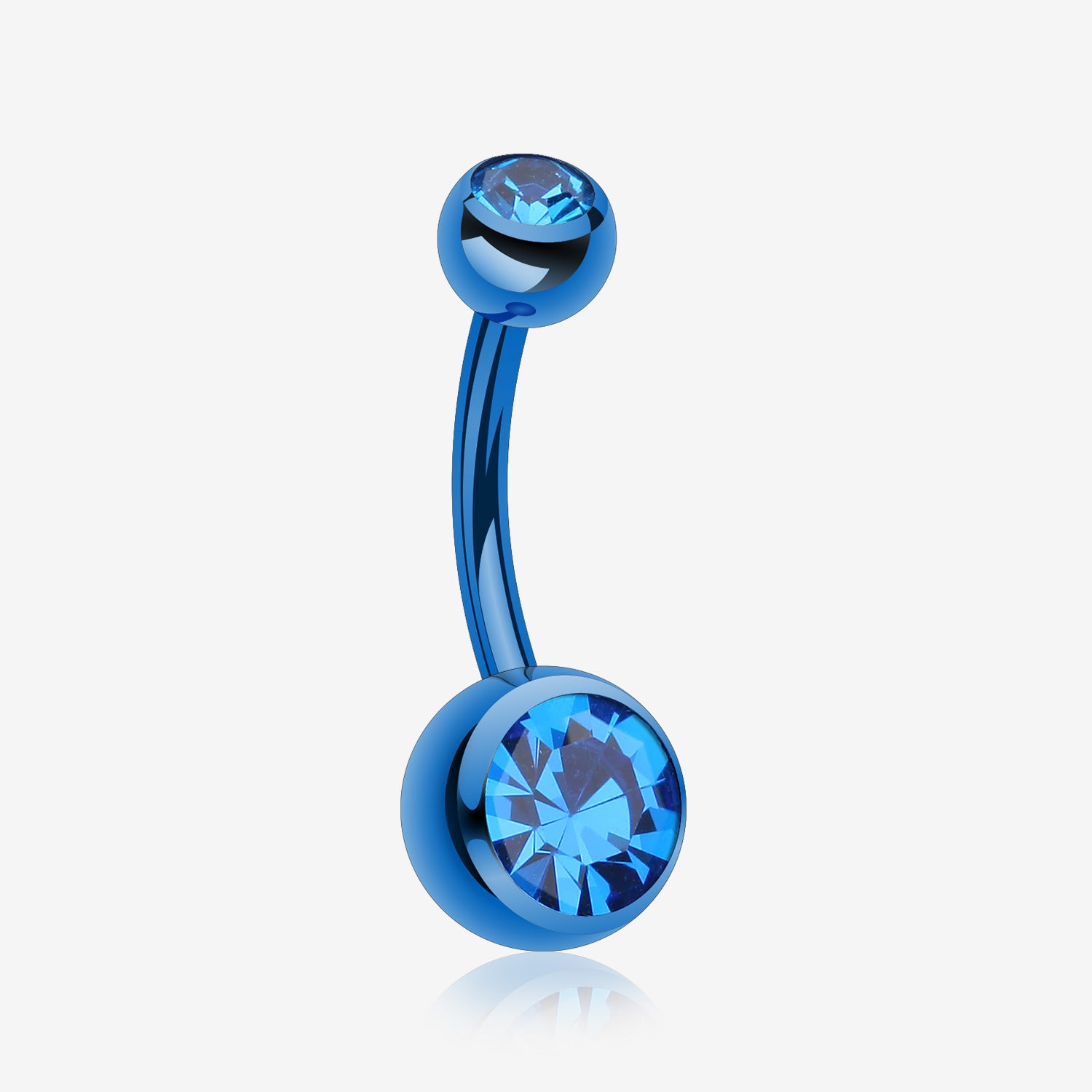 Jelly Belly Unity Gem Belly Button Ring-Blue/Capri Blue