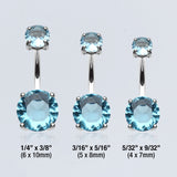Detail View 3 of Brilliant Gem Sparkle Belly Ring-Aqua