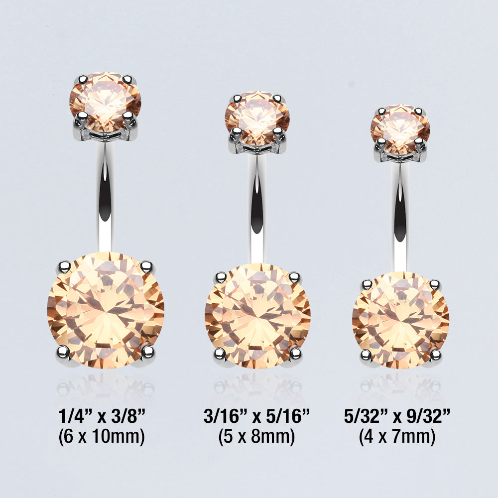 Detail View 3 of Brilliant Gem Sparkle Belly Ring-Topaz
