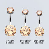 Detail View 3 of Brilliant Gem Sparkle Belly Ring-Topaz
