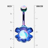Detail View 1 of Colorline Iridescent Revo Ariel's Shell Belly Button Ring-Rainbow