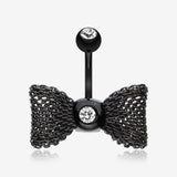 Colorline Mesh Bow-Tie Belly Button Ring