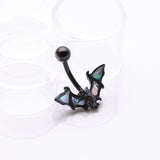 Detail View 2 of Blackline Abalone Night Bat Belly Button Ring