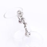 Detail View 2 of Cascading Sparkle Bauble Chandelier Reverse Belly Button Ring-Clear Gem