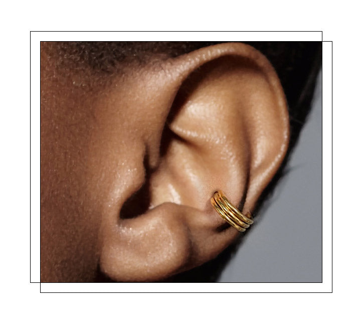 Located in the thick, bowl-shaped part of the ear while nestled in the lower cartilage of the ear. The conch piercing has two types: the inner conch and the outer conch piercing. The inner conch is located lower in the ear, while the outer conch is located closer to the helix. Refers to the inner cup of the ear, which gets this name because of its resemblance to a conch shell.