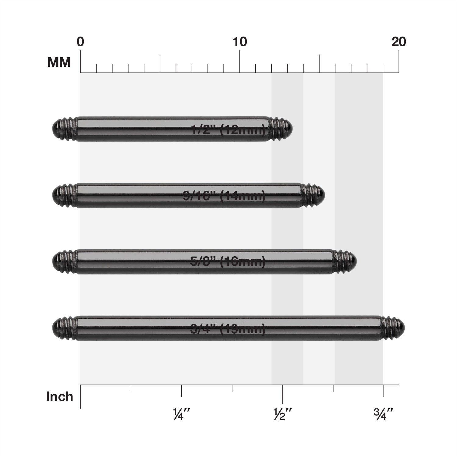 Detail View 1 of Blackline PVD Coated Steel Replacement Barbell