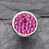 Multi-Gem Sparkle Multi-Gem Round Cartilage Earring-Fuchsia
