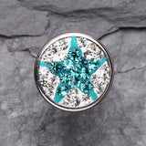 Shining Star Multi-Gem Cartilage Earring-Clear/Teal