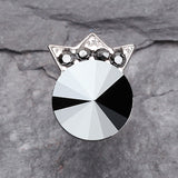 Grand Crown Topped Gem Cartilage Earring-Hematite