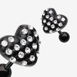 Blackline Heart Multi-Gem Cartilage Earring-Clear