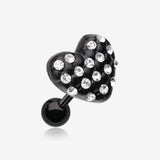 Blackline Heart Multi-Gem Cartilage Earring-Clear