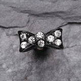 Blackline Flap Bow Tie Cartilage Earring-Clear