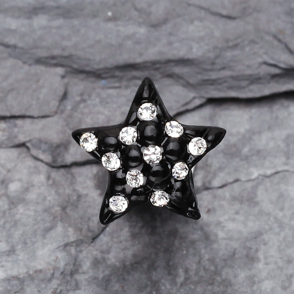Blackline Star Multi-Gem Cartilage Earring-Clear