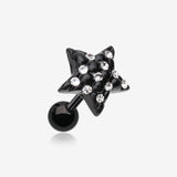 Blackline Star Multi-Gem Cartilage Earring*