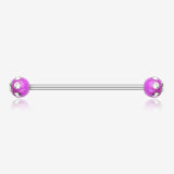 Acrylic Aurora Gem Ball Industrial Barbell*