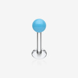 Neon UV Acrylic Ball Top Labret-Light Blue